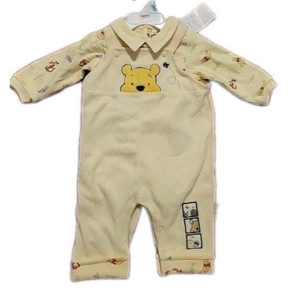 Disney Winnie The Pooh Baby Yellow 2-Piece Set Size 6 Months 100 Acre Collection